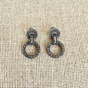 Judith Jack Round Drop Earrings